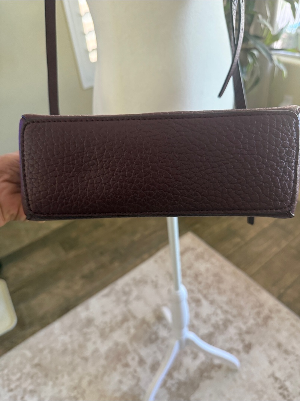kate spade Plum Pebbled Leather Crossbody Bag with Gold Hardware - Picture 6 of 7